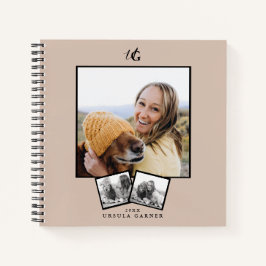 Modernes Mit Monogramm 3-Foto-Notebook Notizblock