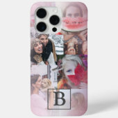 Modernes Mit Monogramm 6 Fotomaterial Rosa Case-Mate iPhone Hülle (Rückseite)