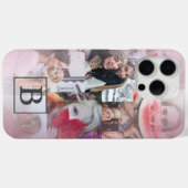 Modernes Mit Monogramm 6 Fotomaterial Rosa Case-Mate iPhone Hülle (Rückseite (Horizontal))