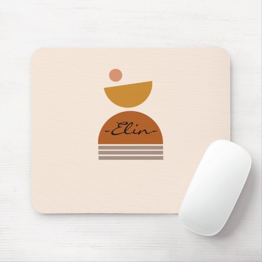 Modernes, mit Monogramm abstraktes Design niedlich Mousepad (Mit Mouse)