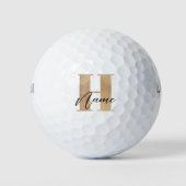 Modernes Mit Monogramm Anfangs-H & Name Personalis Golfball (Vorderseite)