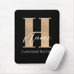 Modernes Mit Monogramm Anfangs-H & Name Personalis Mousepad