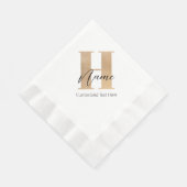 Modernes Mit Monogramm Anfangs-H & Name Personalis Serviette (Ecke)