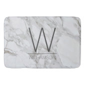 Modernes, Mit Monogramm Badezimmer aus Marmor Badematte (Vorderseite)