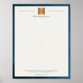 Modernes, mit Monogramm, bedruckbares Blattgold Poster (Vorne)