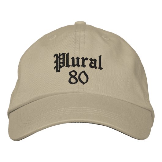 Modernes mit Monogramm Beige Bestickte Baseballkappe (Vorderseite)