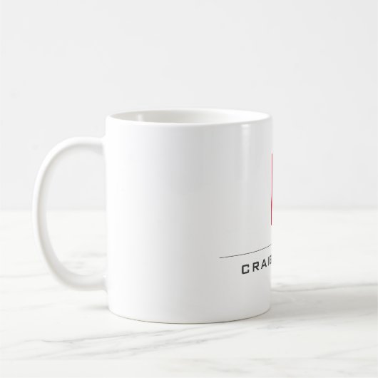Modernes Mit Monogramm Berufliches Einfaches Kaffeetasse (Links)