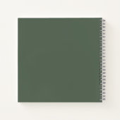 Modernes Mit Monogramm Berufliches Sage Green Notizblock (Rückseite)