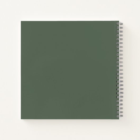 Modernes Mit Monogramm Berufliches Sage Green Notizblock (Rückseite)