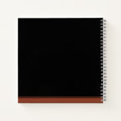 Modernes Mit Monogramm Elegantes Rost Notizblock (Rückseite)