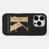 Modernes Mit Monogramm erstes K & Name Personalisi Case-Mate iPhone Hülle (Rückseite (Horizontal))