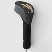 Modernes Mit Monogramm erstes K & Name Personalisi Golf Headcover (angewinkelt)