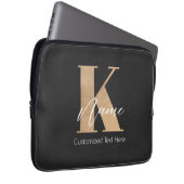 Modernes Mit Monogramm erstes K & Name Personalisi Laptopschutzhülle (Vorne Rechts)