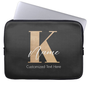 Modernes Mit Monogramm erstes K & Name Personalisi Laptopschutzhülle