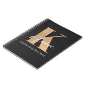 Modernes Mit Monogramm erstes K & Name Personalisi Notizblock (Linke Seite)