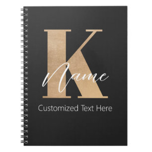 Modernes Mit Monogramm erstes K & Name Personalisi Notizblock
