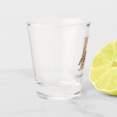 Modernes Mit Monogramm erstes K & Name Personalisi Schnapsglas (Links)