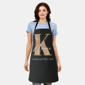 Modernes Mit Monogramm erstes K & Name Personalisi Schürze (Getragen)