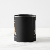 Modernes Mit Monogramm erstes K & Name Personalisi Tasse (Zentrum)