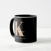 Modernes Mit Monogramm erstes K & Name Personalisi Tasse (Vorderseite Links)