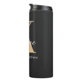 Modernes Mit Monogramm erstes K & Name Personalisi Thermosbecher (Nach rechts gedreht)