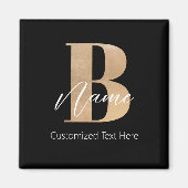 Modernes Mit Monogramm Erstgeburtsrecht Magnet (Vorne)