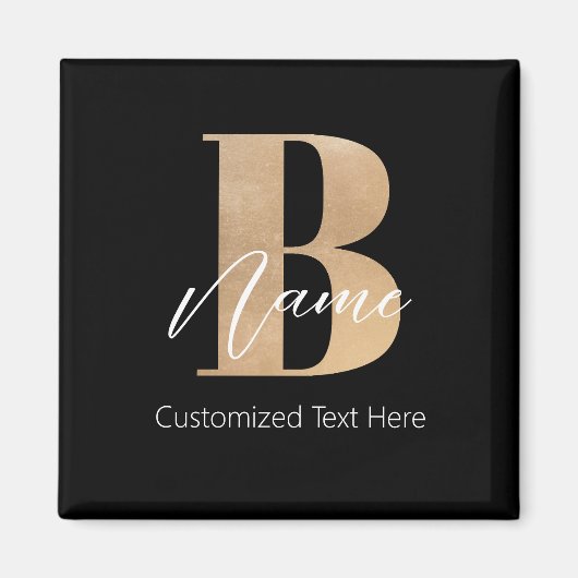 Modernes Mit Monogramm Erstgeburtsrecht Magnet (Vorne)