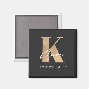 Modernes Mit Monogramm Erstklassiges K & Name Pers Magnet