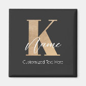 Modernes Mit Monogramm Erstklassiges K & Name Pers Magnet (Vorne)