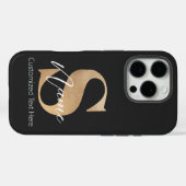 Modernes Mit Monogramm Erstklassiges S & Name Pers Case-Mate iPhone Hülle (Rückseite (Horizontal))