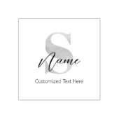 Modernes Mit Monogramm Erstklassiges S & Name Pers Gummistempel (Prägung)