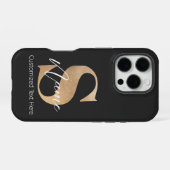 Modernes Mit Monogramm Erstklassiges S & Name Pers iPhone Hülle (Rückseite (Horizontal))
