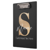 Modernes Mit Monogramm Erstklassiges S & Name Pers Klemmbrett (Links)