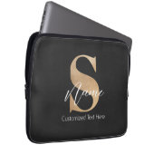 Modernes Mit Monogramm Erstklassiges S & Name Pers Laptopschutzhülle (Vorne Rechts)