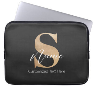 Modernes Mit Monogramm Erstklassiges S & Name Pers Laptopschutzhülle