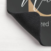 Modernes Mit Monogramm Erstklassiges S & Name Pers Mousepad (Ecke)