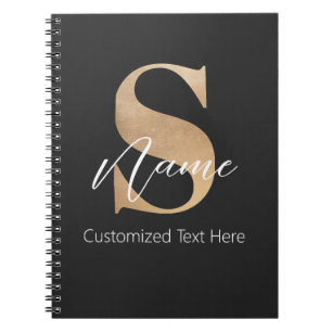 Modernes Mit Monogramm Erstklassiges S & Name Pers Notizblock
