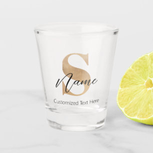 Modernes Mit Monogramm Erstklassiges S & Name Pers Schnapsglas