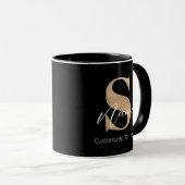 Modernes Mit Monogramm Erstklassiges S & Name Pers Tasse (VorderseiteRechts)