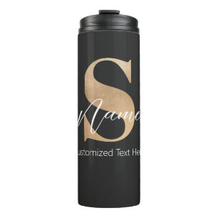 Modernes Mit Monogramm Erstklassiges S & Name Pers Thermosbecher