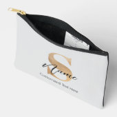 Modernes Mit Monogramm Erstklassiges S & Name Pers Zubehörtasche (Offen)
