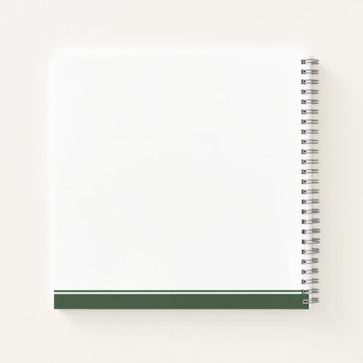 Modernes Mit Monogramm Evergreen Notizblock (Rückseite)