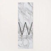 Modernes, Mit Monogramm Fitnessstudio aus Marmor Yogamatte (Rückseite)