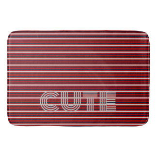 Modernes Mit Monogramm gestreiftes Material Badematte