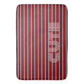 Modernes Mit Monogramm gestreiftes Material Badematte (Vorderseite Vertikal)