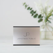 Modernes Mit Monogramm Gold Silver Elegantes Templ Visitenkarte (Stehend Vorderseite)