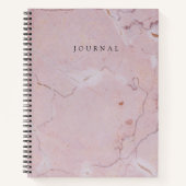 Modernes Mit Monogramm Journal mit rosa Marmorverk Notizblock (Vorderseite)