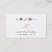 Modernes Mit Monogramm Kunstdesign weiß Visitenkarte (Vorderseite)