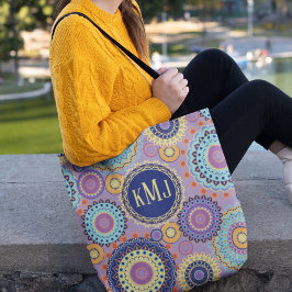 Modernes Mit Monogramm Mandala-Muster Tasche