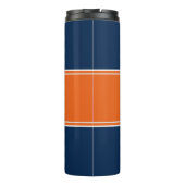 Modernes Mit Monogramm Orange Blue Niedlich Drink Thermosbecher (Rückseite)
